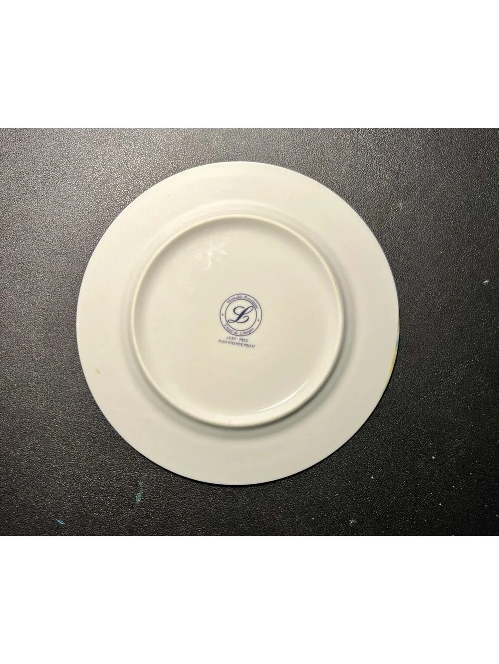 Godinger Email de Limoges 1980s 8 Fruit Salad Plates Hand Painted Marino, 7.5”